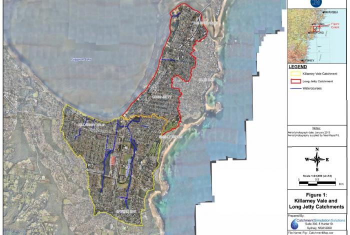 Fig 1   Killarney Vale And Long Jetty Catchments