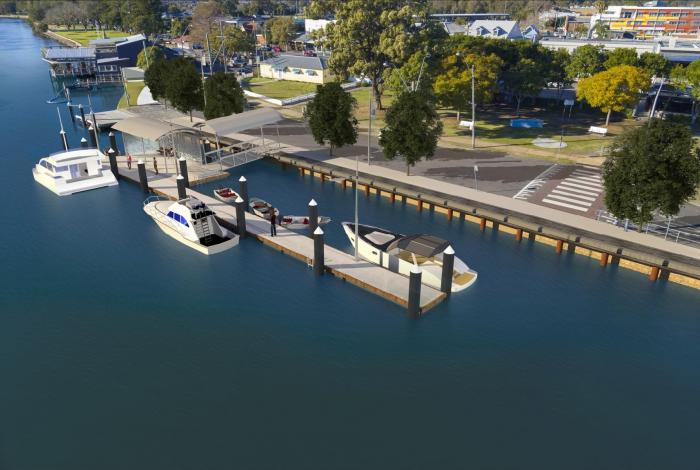 Woy Woy Town Centre Wharf aerial photo 2