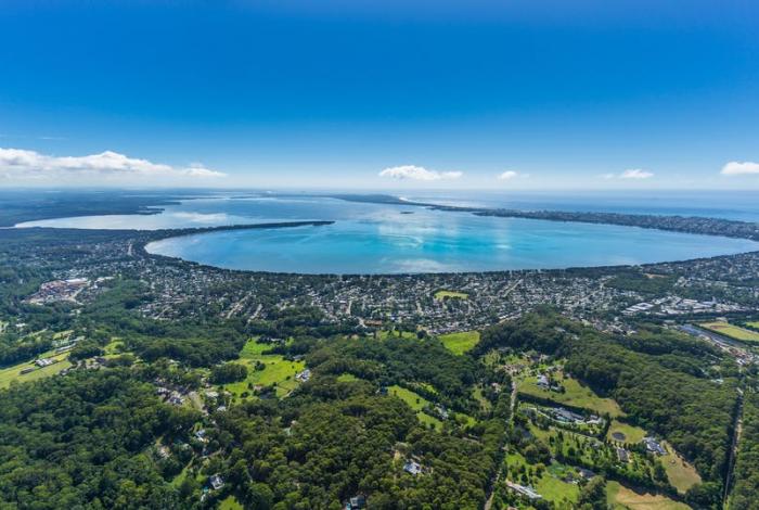Aerial view of Tuggerah Lakes