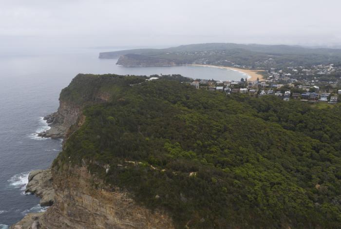 Drone photo of the Winney Bay clifftop
