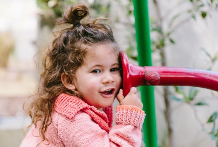 Photo of young girl playing. 