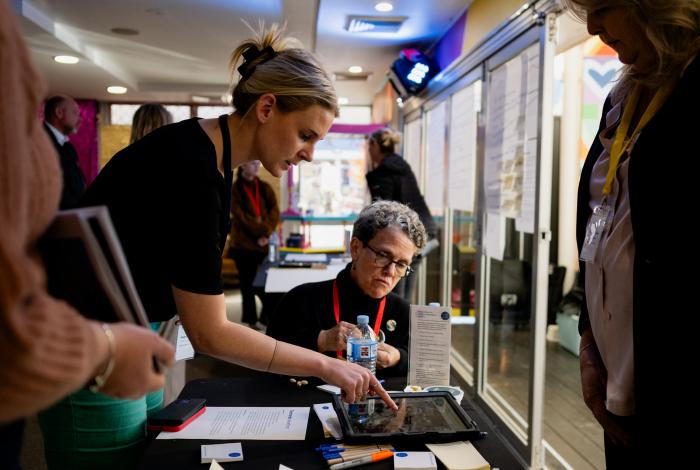 Photo of community members participating in workshop activities